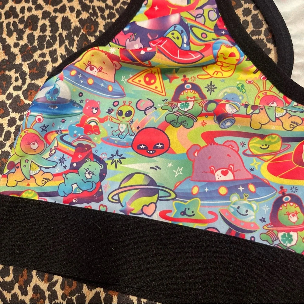 Care Bears x ROMWE Space Print Sports Bra - Picture 8 of 8
